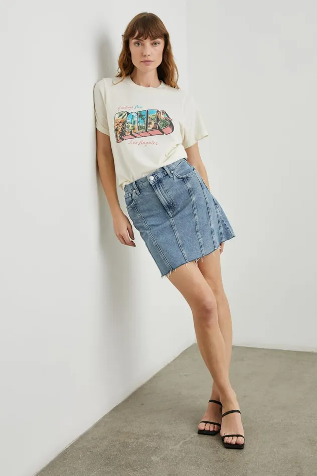 Rails Tees and Tanks Women BOYFRIEND TSHIRT Rails Los Angeles Ecru