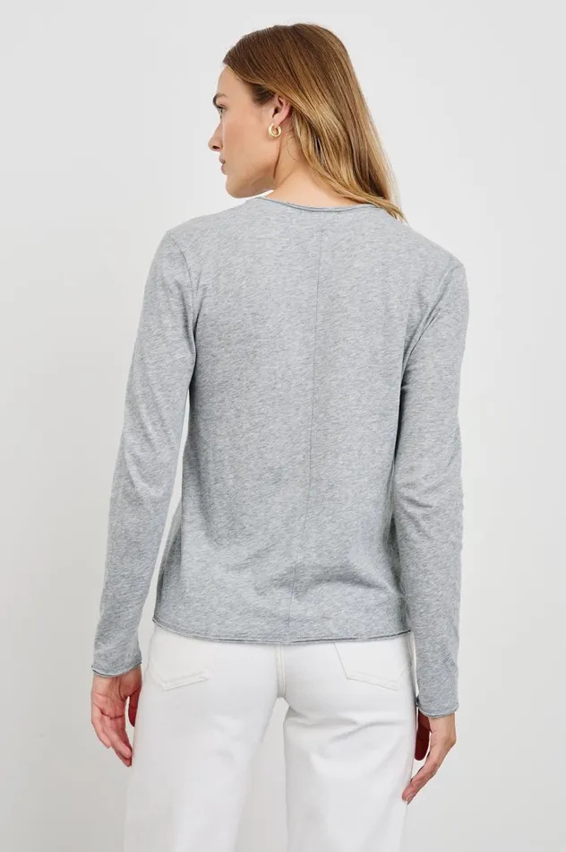 Rails Tees and Tanks Women LONG SLEEVE CREW NECK TSHIRT Heather Grey