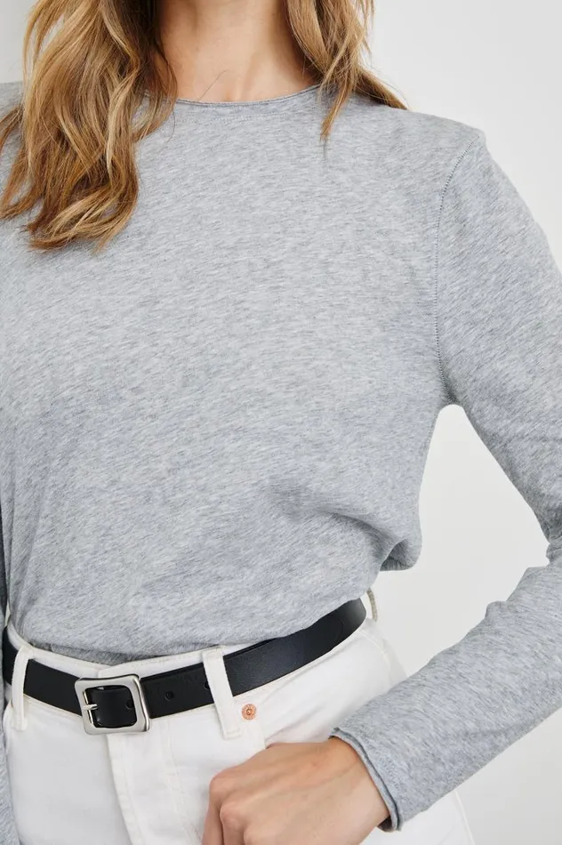 Rails Tees and Tanks Women LONG SLEEVE CREW NECK TSHIRT Heather Grey