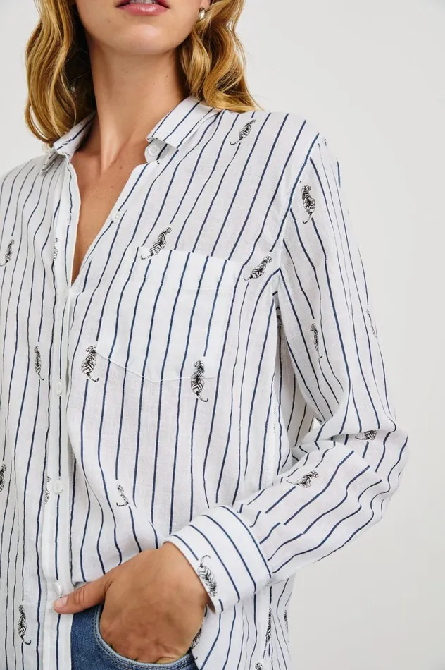Rails Tops Women CHARLI SHIRT Navy Striped Tigers