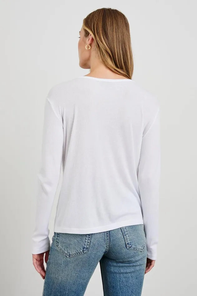 Rails Tops Women ESSENTIAL HENLEY White