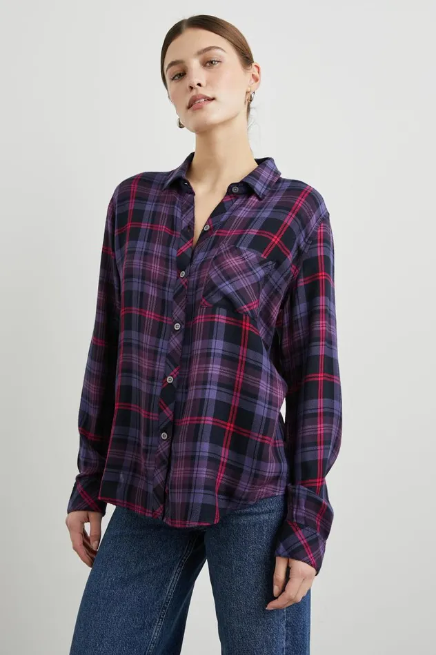 Rails Tops Women HUNTER SHIRT Aubergine Magenta