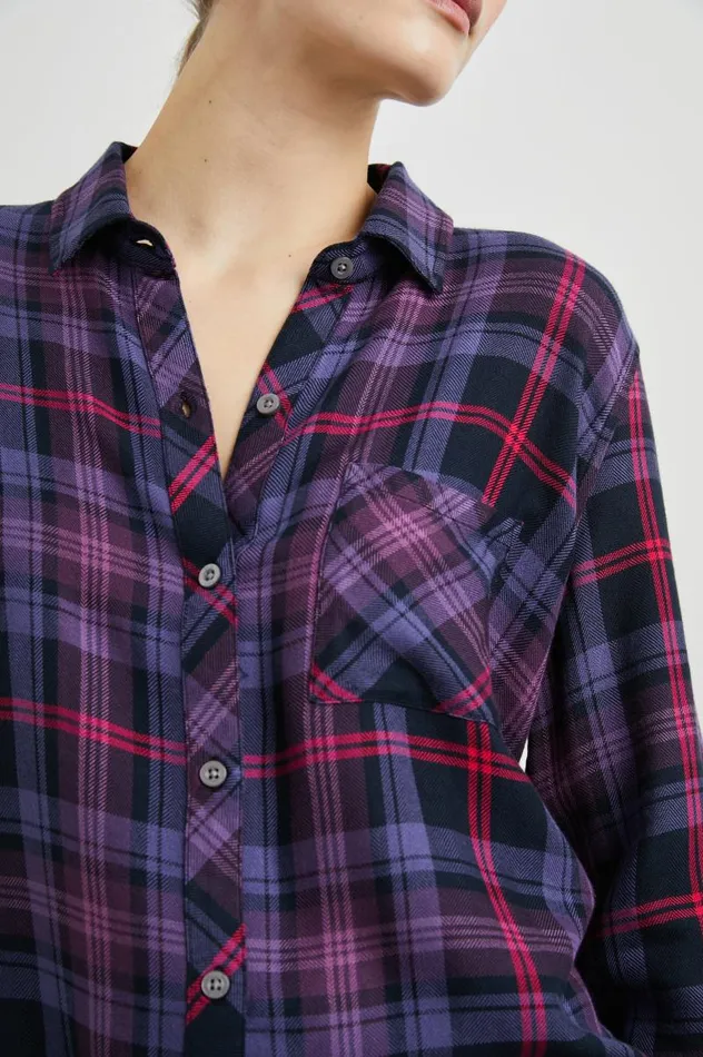 Rails Tops Women HUNTER SHIRT Aubergine Magenta
