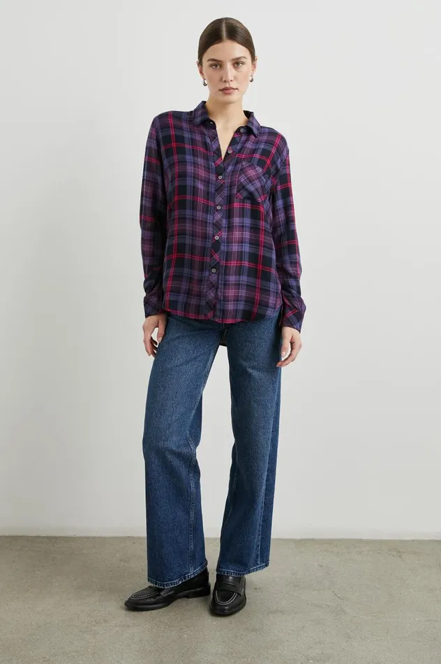 Rails Tops Women HUNTER SHIRT Aubergine Magenta