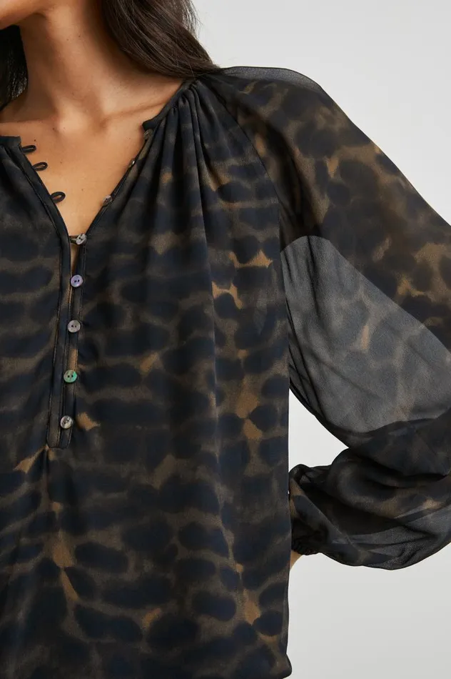 Rails Tops Women INDI TOP Umber Leopard