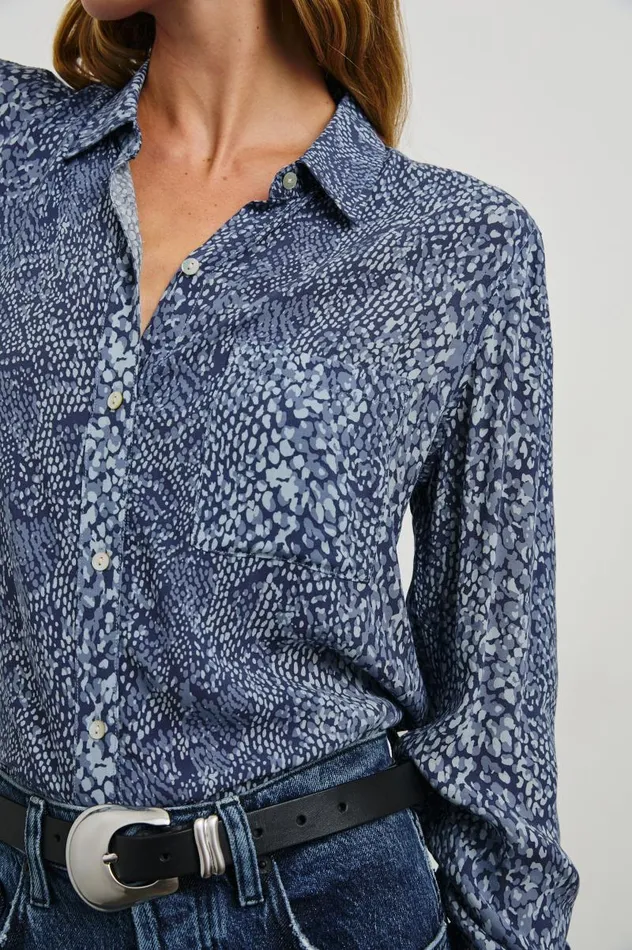 Rails Tops Women JOSEPHINE SHIRT Navy Python