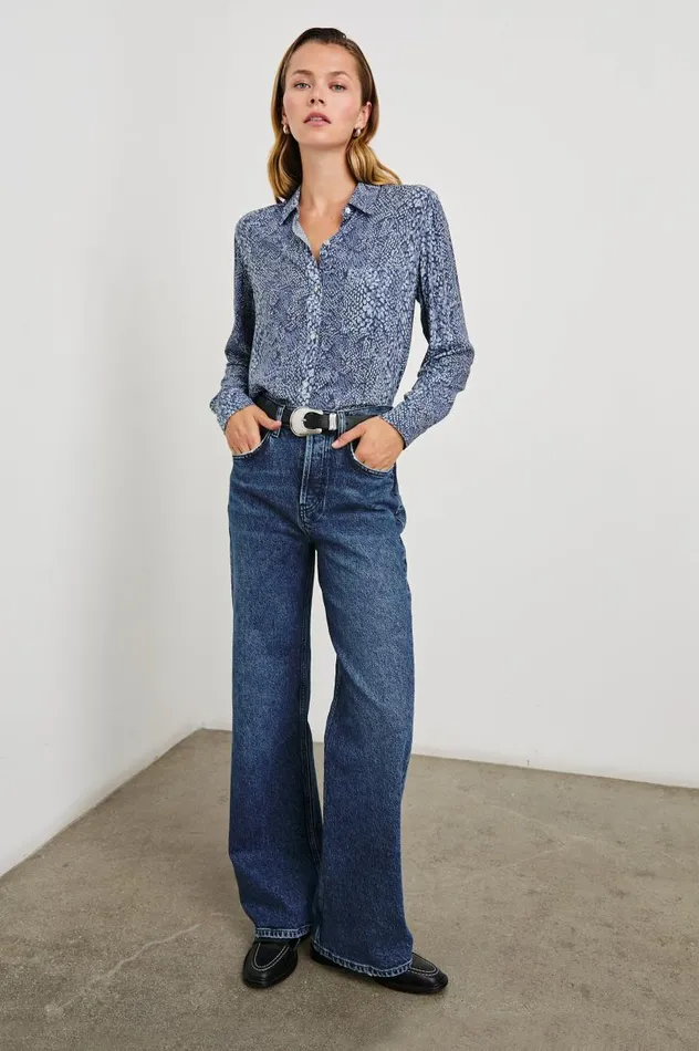Rails Tops Women JOSEPHINE SHIRT Navy Python