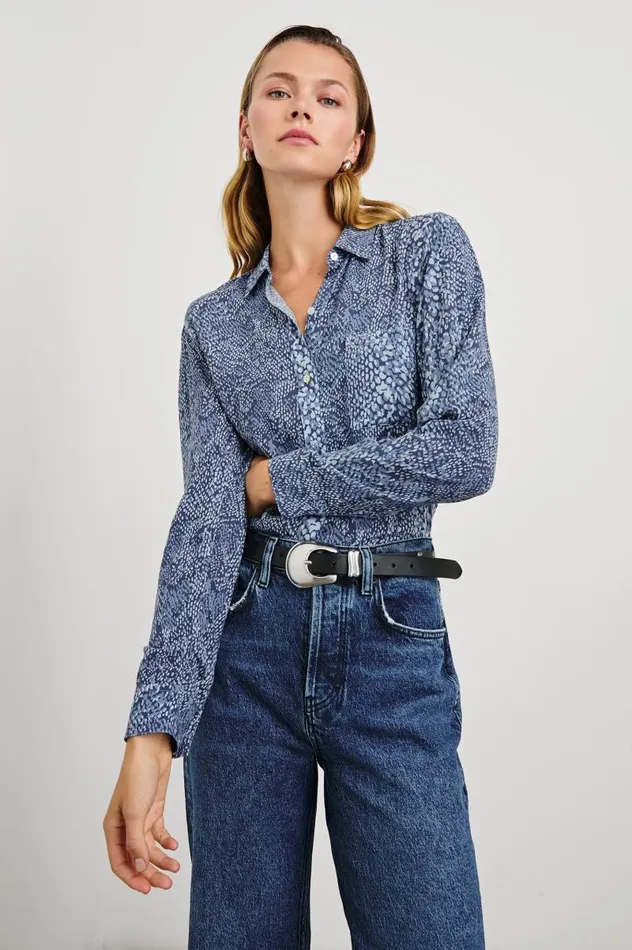 Rails Tops Women JOSEPHINE SHIRT Navy Python