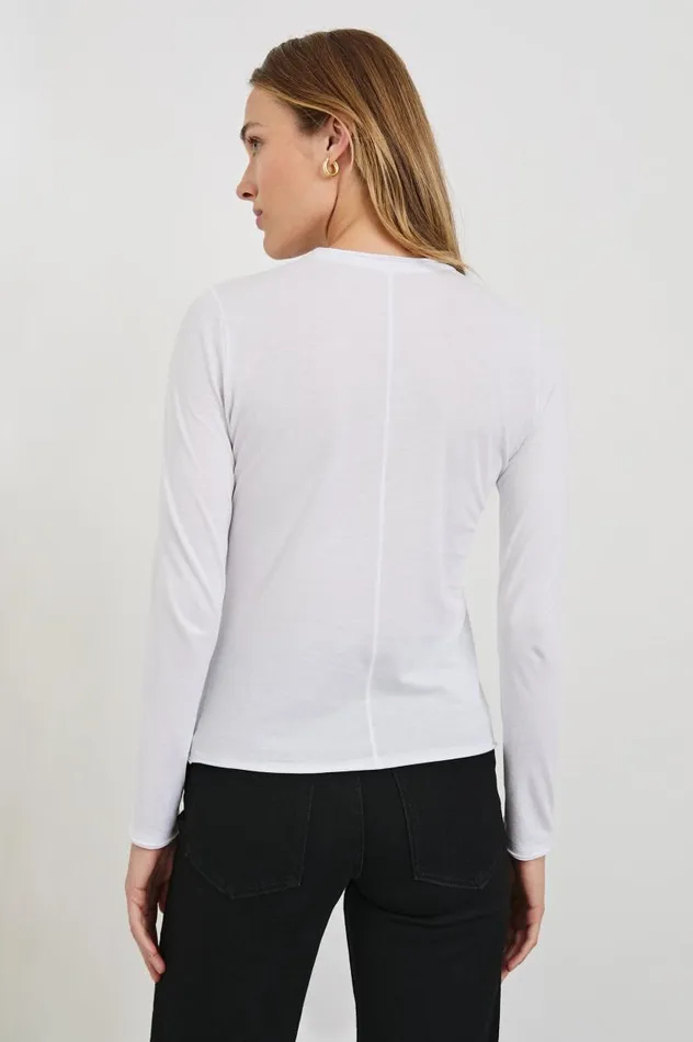 Rails Tops Women LONG SLEEVE CREW NECK TSHIRT White