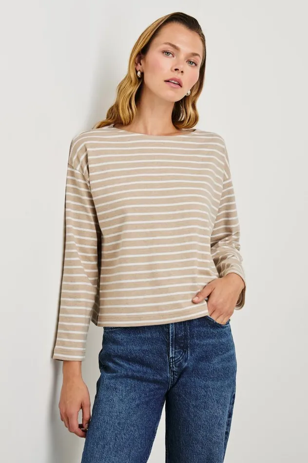 Rails Tops Women MACY TOP Heather Beige Stripe