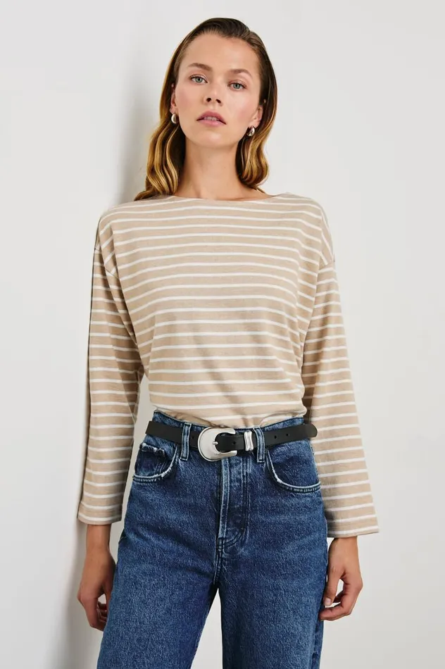 Rails Tops Women MACY TOP Heather Beige Stripe