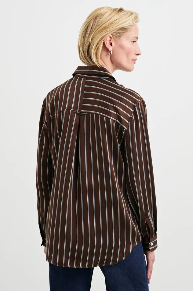 Rails Tops Women SPENCER SHIRT Baltic White Stripe