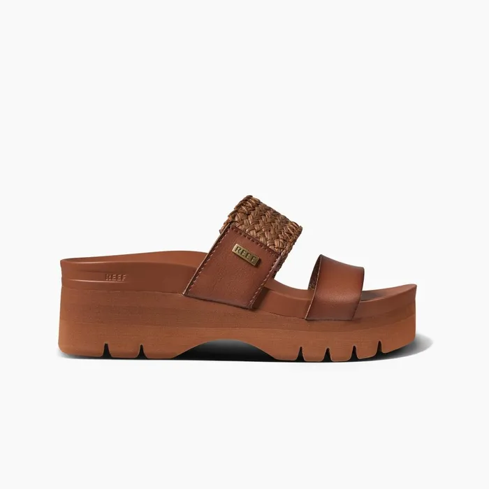 Reef Sandals Women Cushion Vista Higher Espresso Raffia