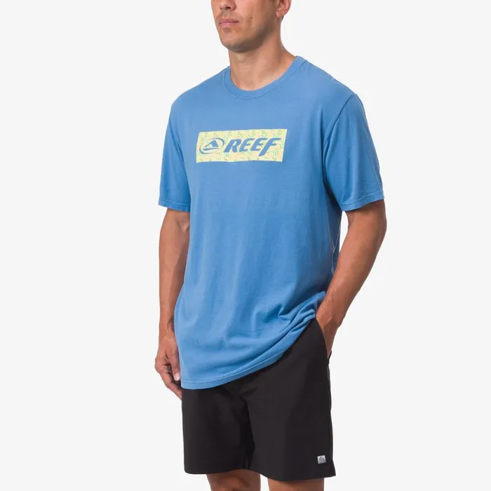 Reef TShirts and Shirts Men Decades Tee Parisian Blue Reef TShirts and Shirts Men Decades Tee Parisian Blue