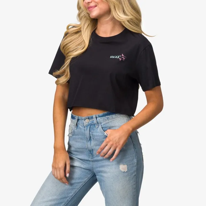 Reef TShirts Tanks and Dresses Women Flamazing Crop Tee Caviar