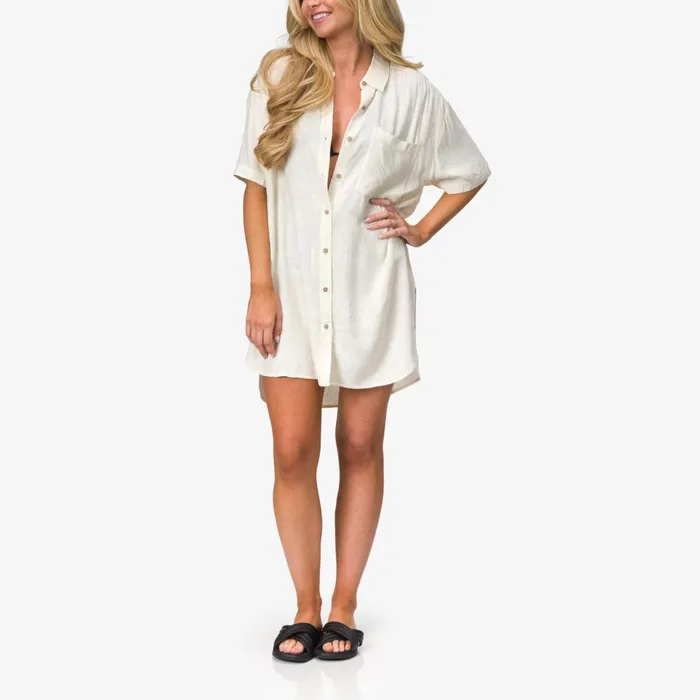 Reef TShirts Tanks and Dresses Women Ollie Shirt Dress Marshmallow Reef TShirts Tanks and Dresses Women Ollie Shirt Dress Marshmallow
