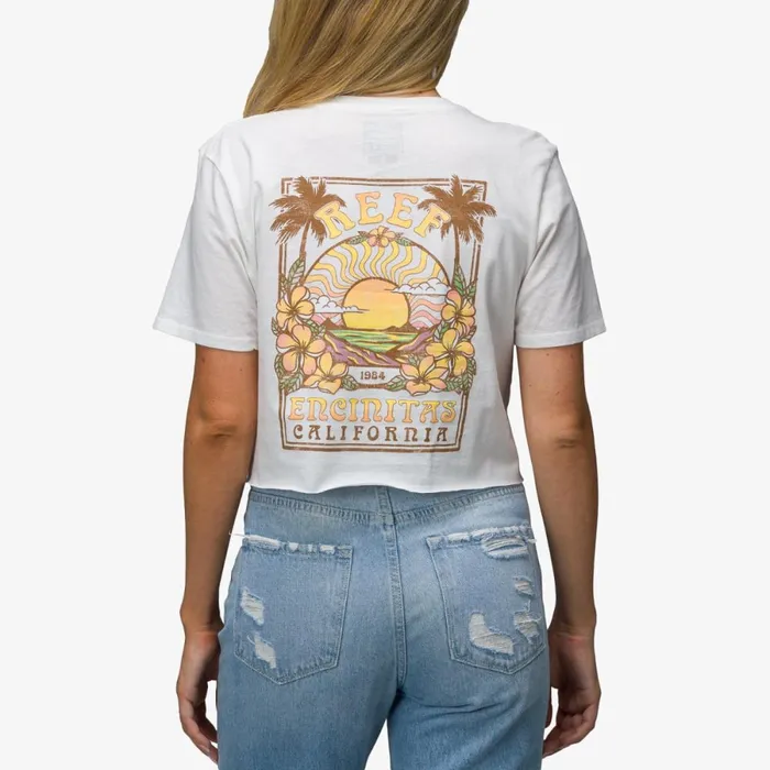 Reef TShirts Tanks and Dresses Women Super Crop Tee Marshmellow