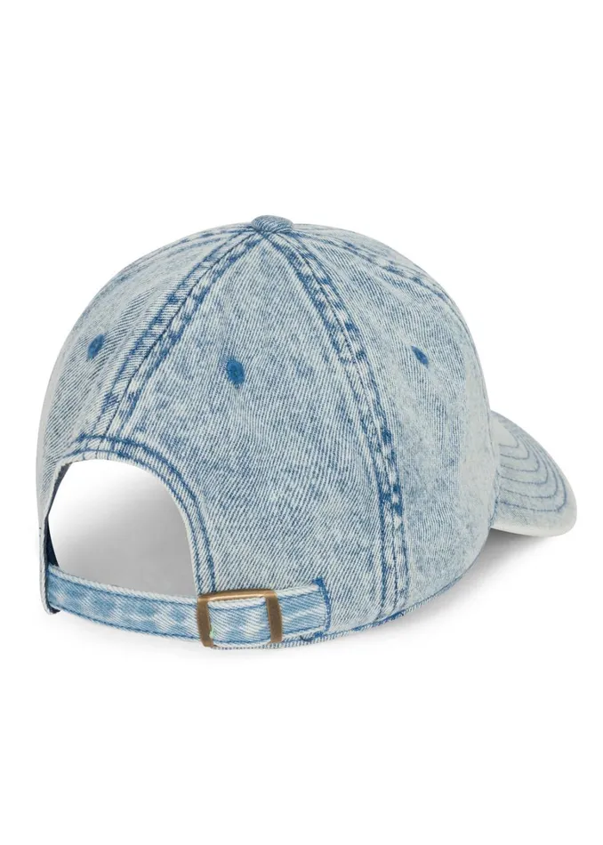 Reina Denim Lip Patch Washed Denim Women039s Lauren Moshi Hats Reina Denim Lip Patch Washed Denim Women039s Lauren Moshi Hats