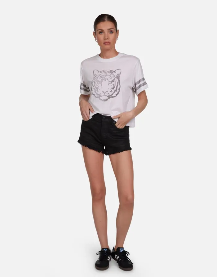 Rue Vintage Tiger Elements White Women039s Lauren Moshi Short Sleeve