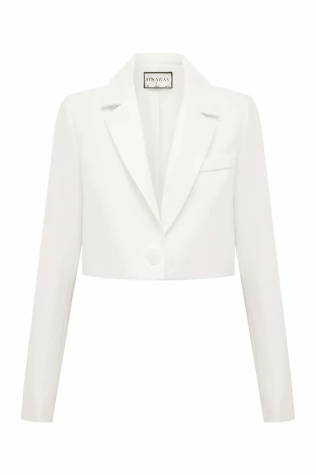 Runaway The Label All Outerwear Shop ATIS CROP BLAZER 8211 WHITE