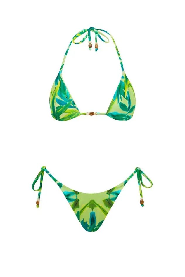 Runaway The Label All Swim Shop BAHAMA TOP 8211 PALM PRINT