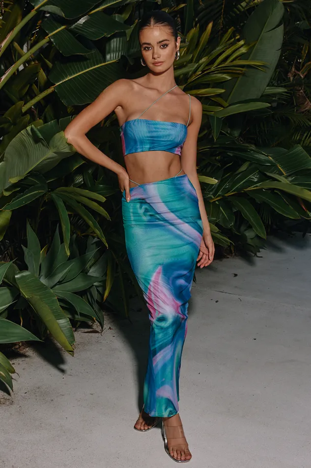Runaway The Label Crops Shop HAMILTON CROP TOP 8211 PRINT