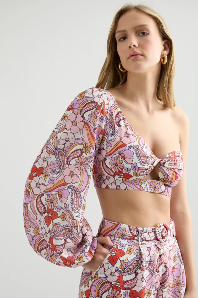Runaway The Label Crops Shop Monaco Crop Top 8211 Lilac Floral Runaway The Label Crops Shop Monaco Crop Top 8211 Lilac Floral