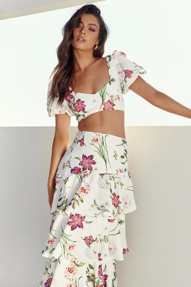 Runaway The Label Crops Shop Yokana Top 8211 White Floral