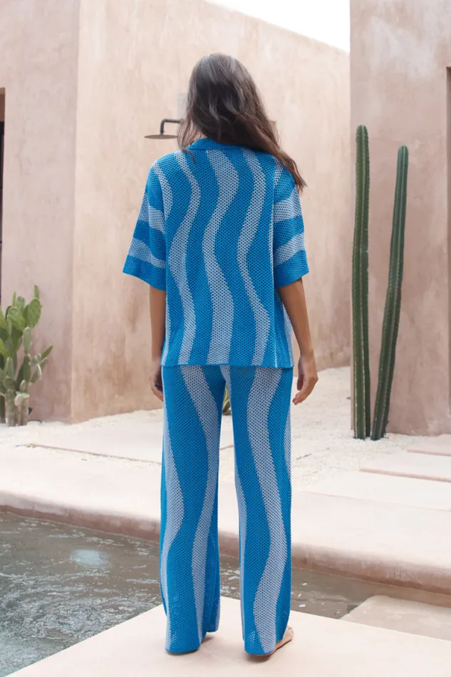 Runaway The Label KNITWEAR Shop ZANZIBAR TOP 8211 BLUE