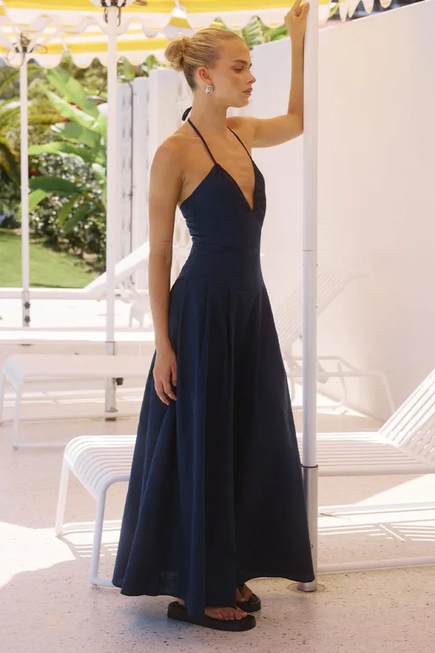 Runaway The Label Maxi Shop BRIONNI MAXI DRESS 8211 NAVY