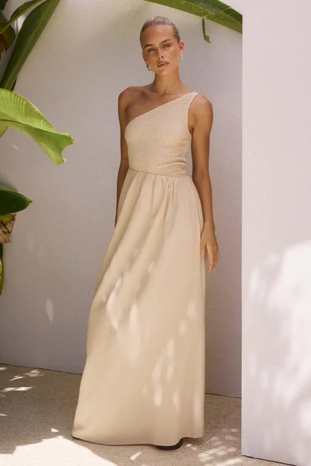 Runaway The Label Maxi Shop EUGENIE MAXI DRESS 8211 SAND