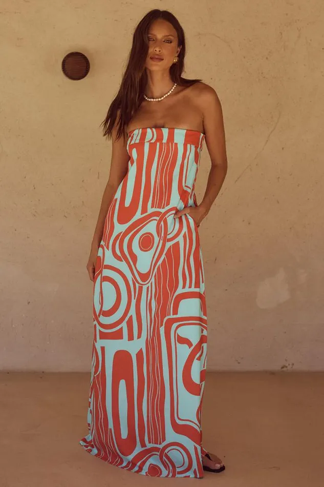 Runaway The Label Maxi Shop PHAEDRA MAXI DRESS 8211 ALBA PRINT