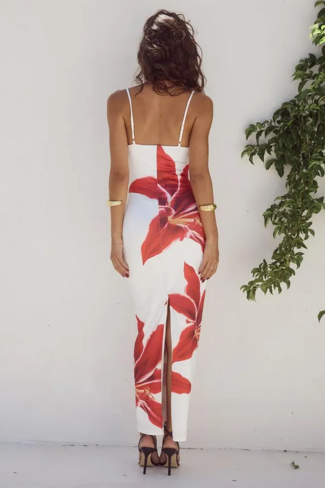 Runaway The Label Midi Shop DEIA MIDI DRESS 8211 CRIMSON LILY