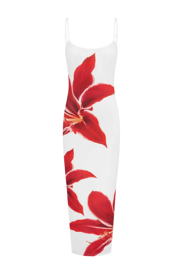 Runaway The Label Midi Shop DEIA MIDI DRESS 8211 CRIMSON LILY