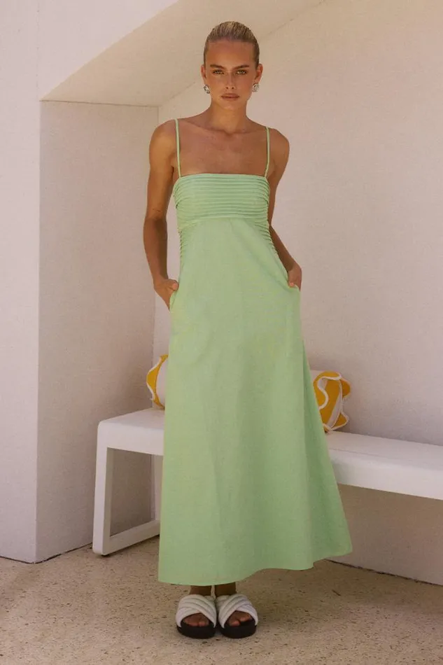 Runaway The Label Midi Shop EUGENIE MIDI DRESS 8211 GREEN