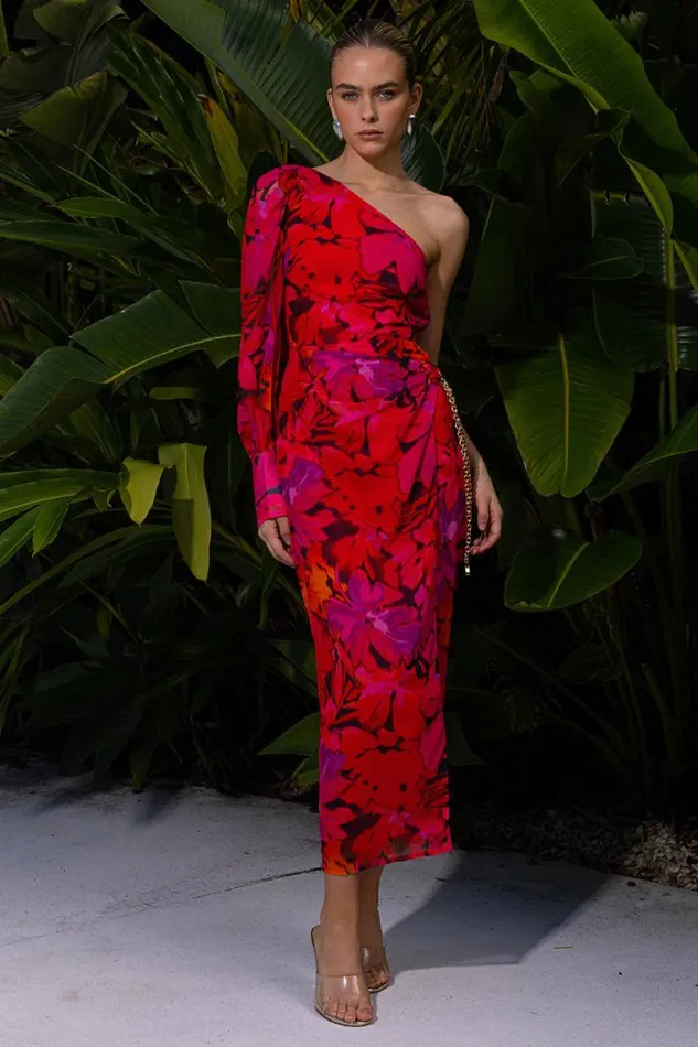 Runaway The Label Midi Shop KANA MIDI DRESS 8211 ROMELLY PINK
