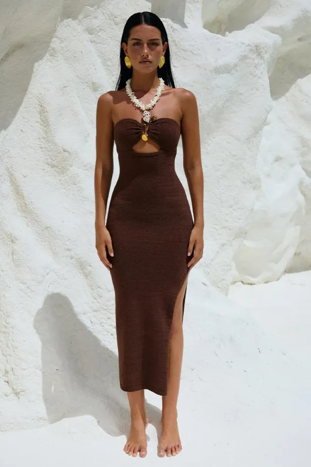 Runaway The Label Midi Shop LUNA MIDI DRESS 8211 ESPRESSO