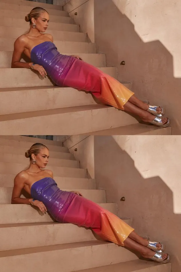 Runaway The Label Midi Shop MALIBU MIDI DRESS 8211 SUNSET