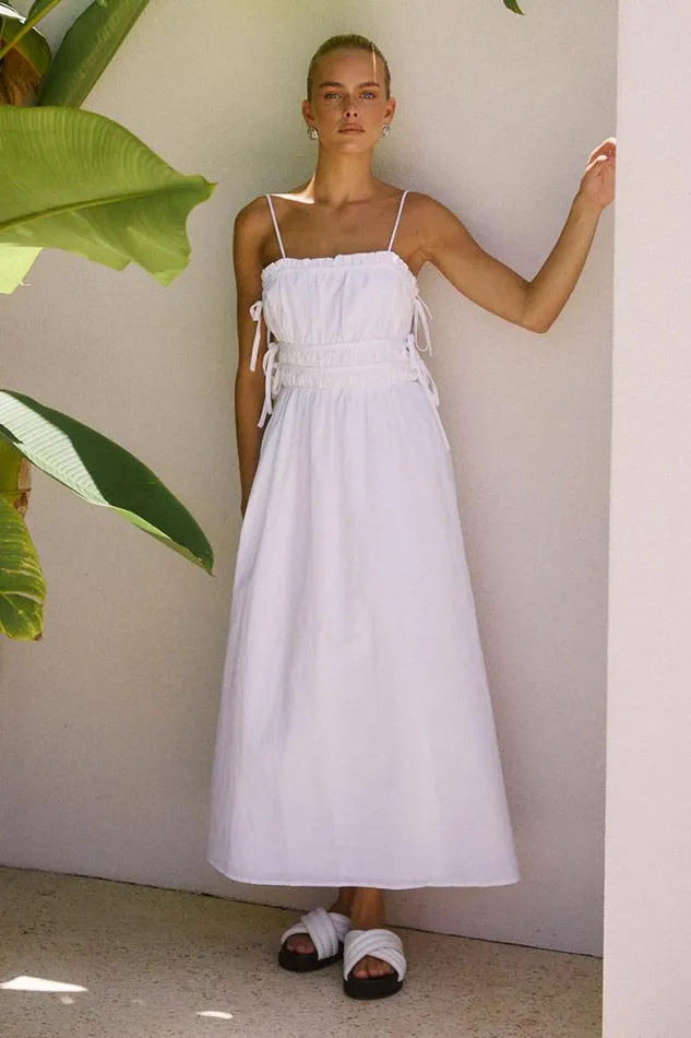 Runaway The Label Midi Shop RAFINA MIDI DRESS 8211 WHITE