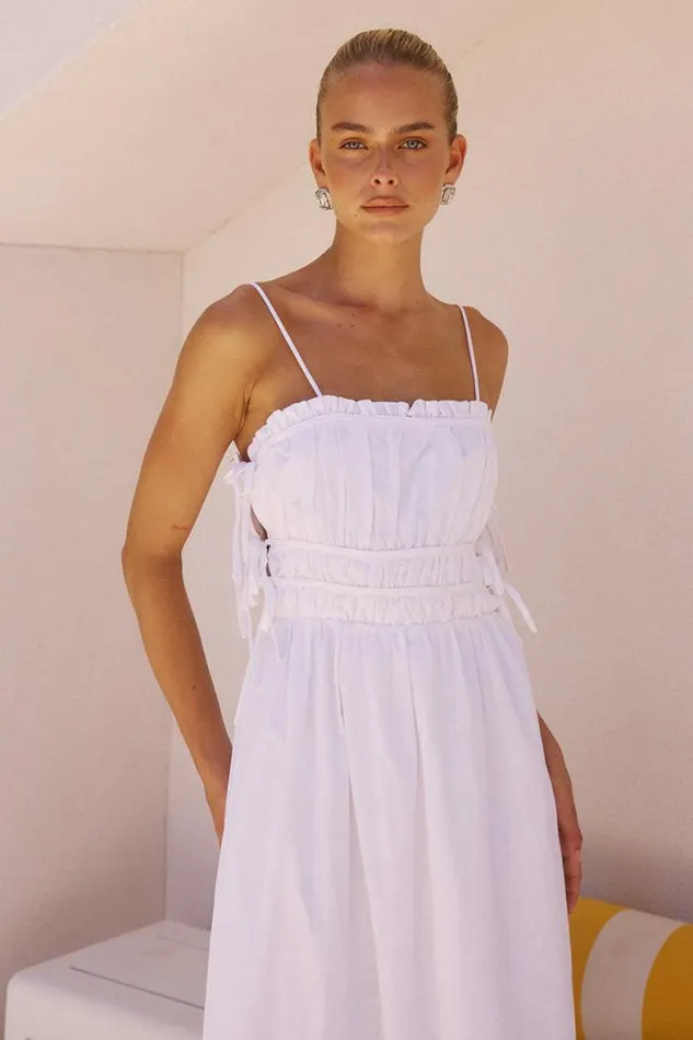 Runaway The Label Midi Shop RAFINA MIDI DRESS 8211 WHITE