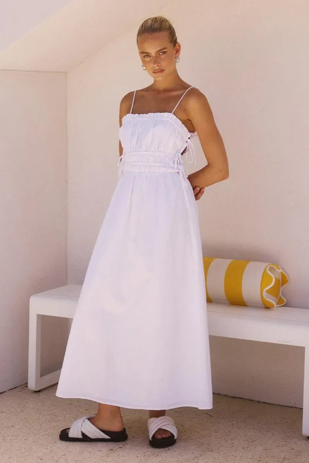 Runaway The Label Midi Shop RAFINA MIDI DRESS 8211 WHITE