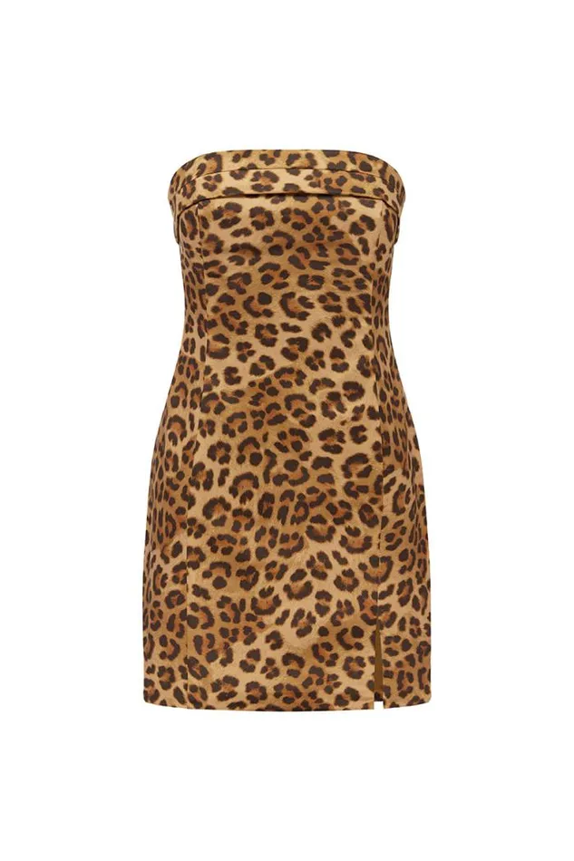 Runaway The Label Mini Shop Jade Mini Dress 8211 Leopard Runaway The Label Mini Shop Jade Mini Dress 8211 Leopard