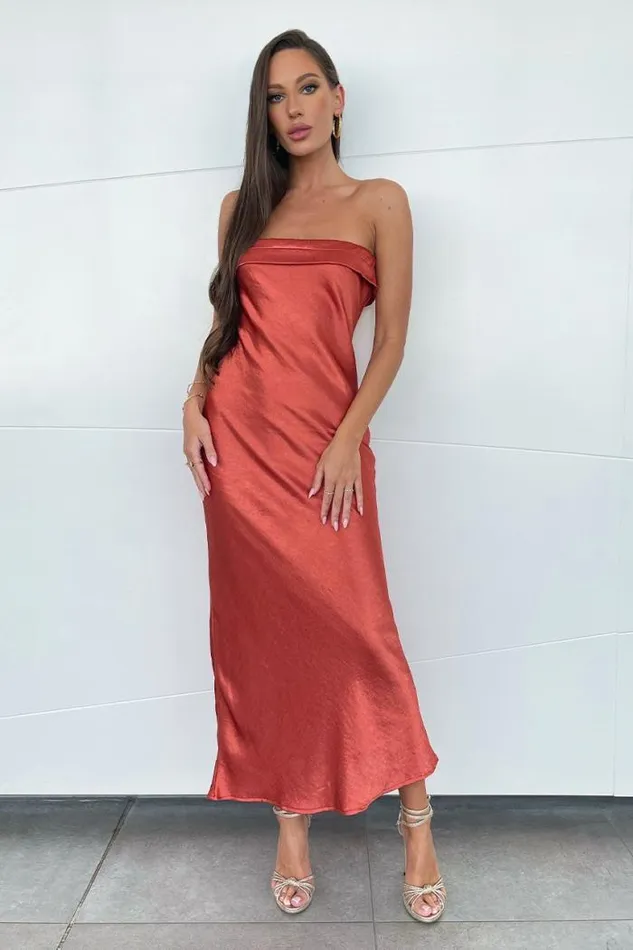Runaway The Label Mini Shop Leila Slip Dress 8211 Copper