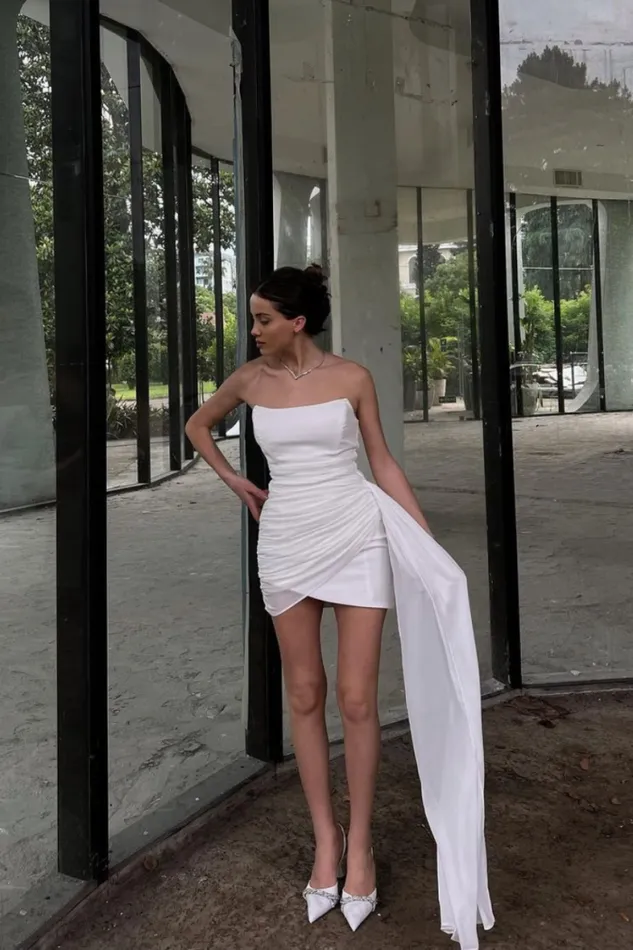 Runaway The Label Mini Shop NIGHT LOVER DRESS 8211 WHITE Runaway The Label Mini Shop NIGHT LOVER DRESS 8211 WHITE