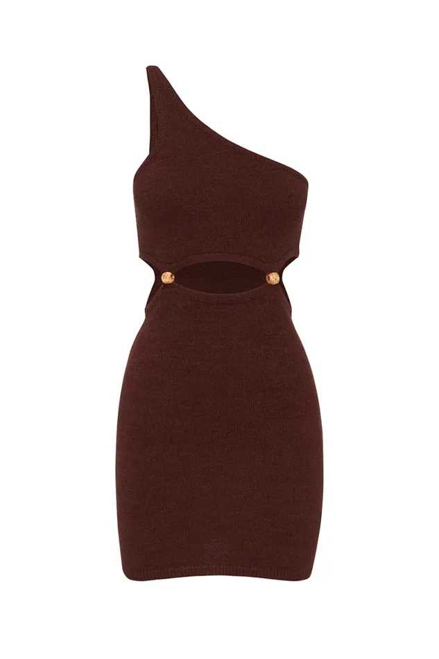 Runaway The Label Mini Shop NORMANI MINI DRESS 8211 CHOCOLATE