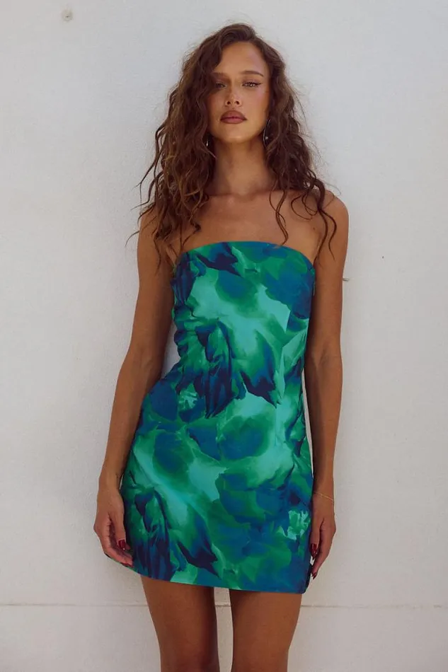 Runaway The Label Mini Shop PRIMROSE MINI DRESS 8211 CALISTA GREEN