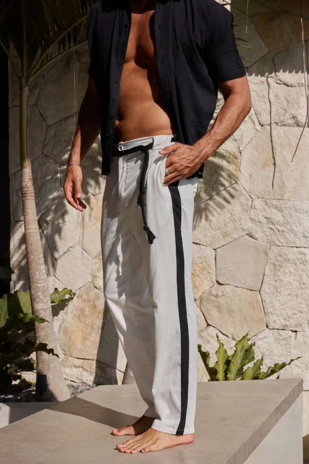 Runaway The Label Pants Menswear LORENZO PANT 8211 WHITEBLACK
