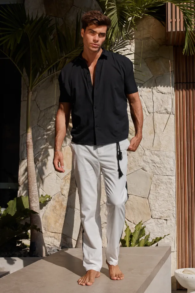 Runaway The Label Pants Menswear LORENZO PANT 8211 WHITEBLACK