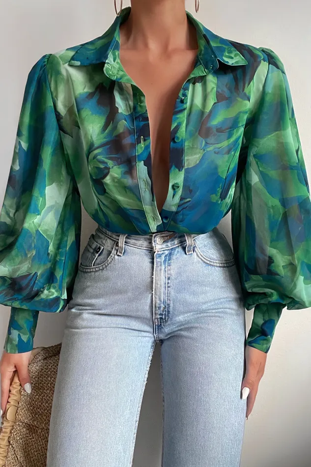 Runaway The Label Shirts and Blouses Shop Calista Shirt 8211 Green Floral Runaway The Label Shirts and Blouses Shop Calista Shirt 8211 Green Floral