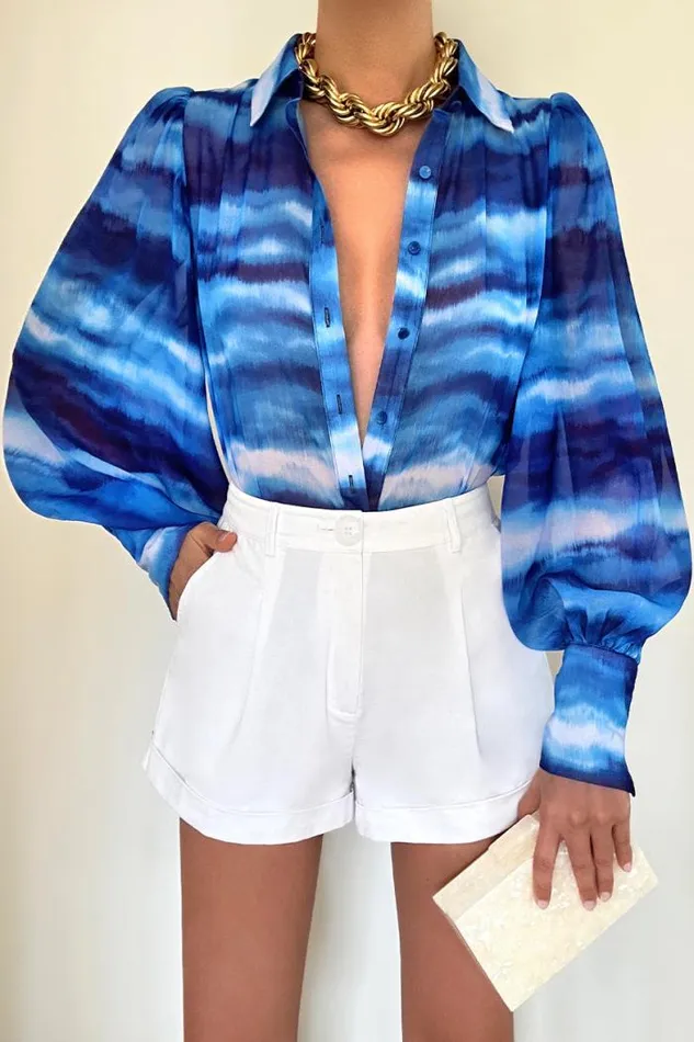 Runaway The Label Shirts and Blouses Shop FLEETWOOD BLOUSE 8211 OCEAN